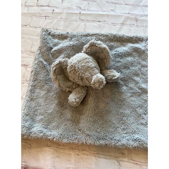 Koala Baby Lovey Gray Elephant Rattle Security Blanket - Picture 1 of 2